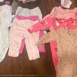 13 pieces Carter's Assorted Kids One Pieces - Pink, Gray, Green